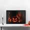 LED Lighted Jack-O-Lanterns in a Cemetery Halloween Canvas Wall Art